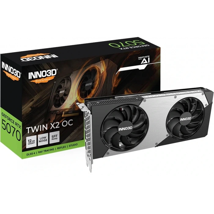 Inno3d Geforce Rtx5070 Twin X2 Oc 12gb Gddr7 192 Bit Dlss 4 Ekran Kartı