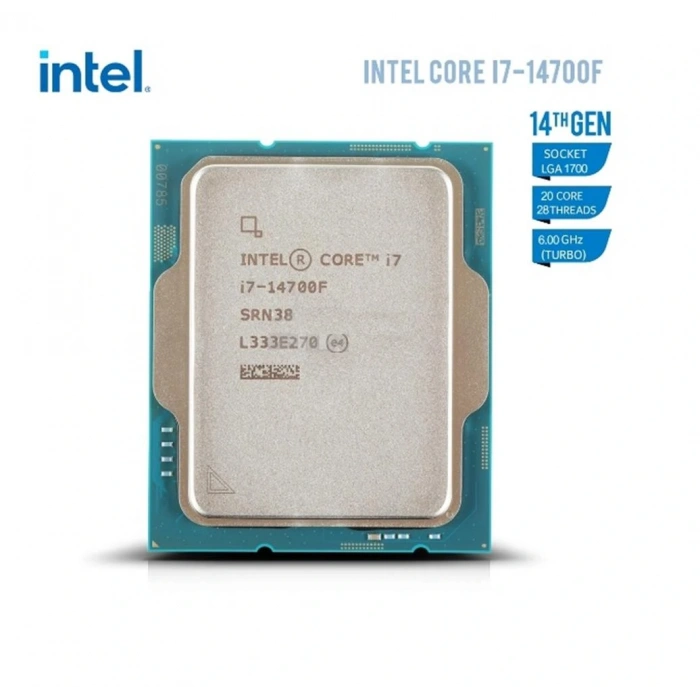 Intel Core İ7 14700f Tray 2.1ghz 20 Çekirdek 33mb L3 Önbellek Soket 1700 Kutusuz İşlemci