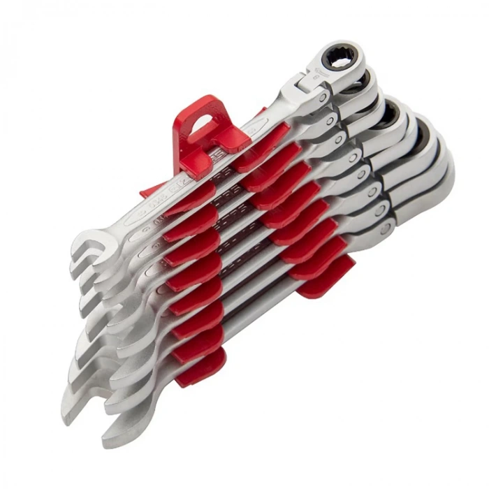 İzeltaş 0345002112 Mafsallı Cırcır Kombine Anahtar Takımı 12 Parça