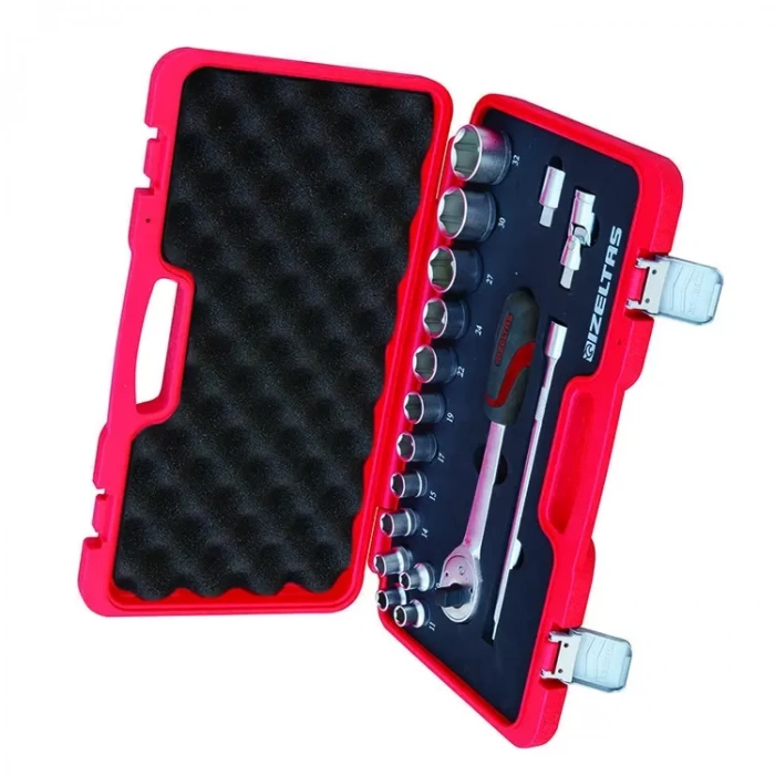 İzeltaş 1113002017 1/2 Altı Köşe Lokma Anahtar Takımı 17 Parça ( U Kolsuz)