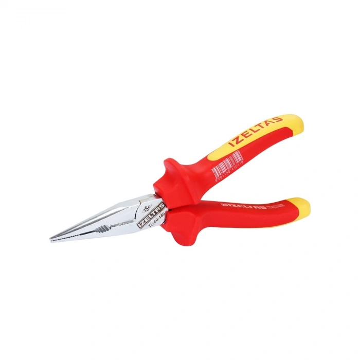 İzeltaş 3220136180 1000v İzoleli Elektrikçi Kargaburun Düz Uçlu 180 Mm
