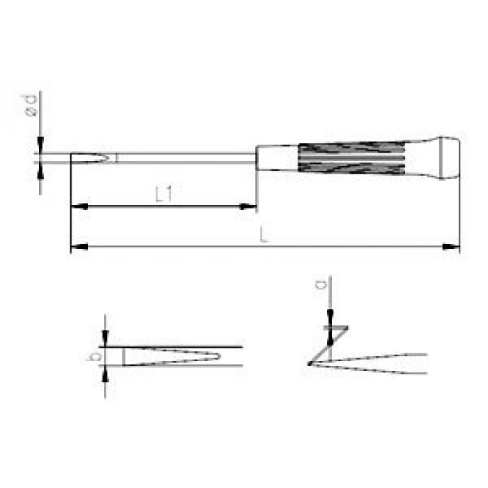İzeltaş 4500174150 Elektronikçi Tip (klemens) Düz Uçlu Tornavida 4x150