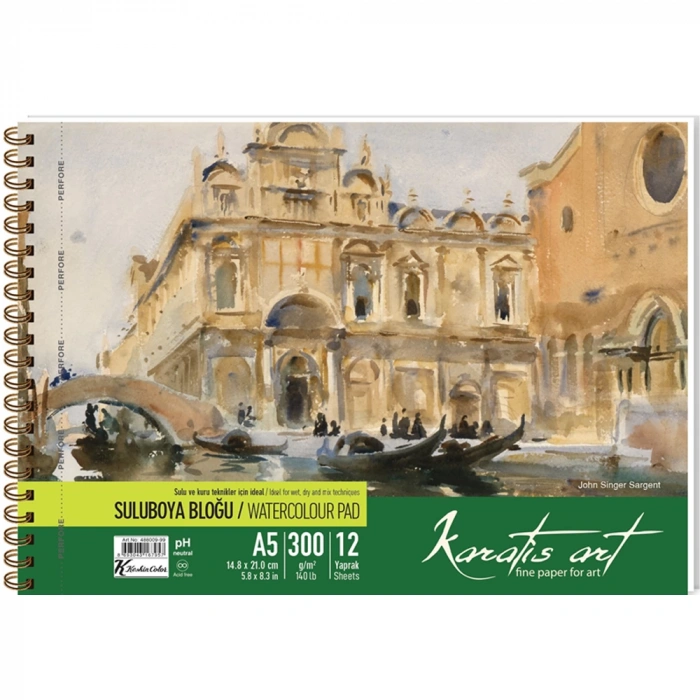 Karatis Suluboya Blok Spiralli Art 300 Gr A5 12 Yp 488009-99