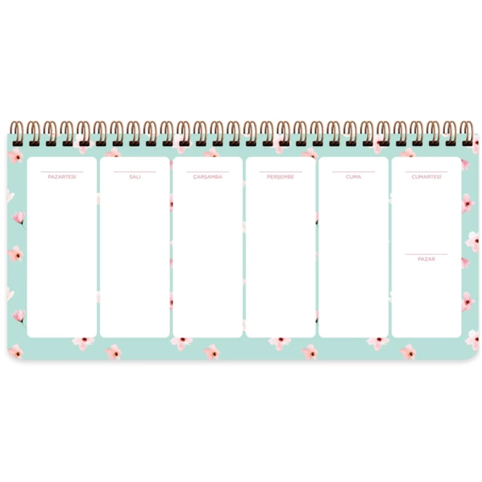 Keskin Color Spiralli Planner Su Yeşili 13x27