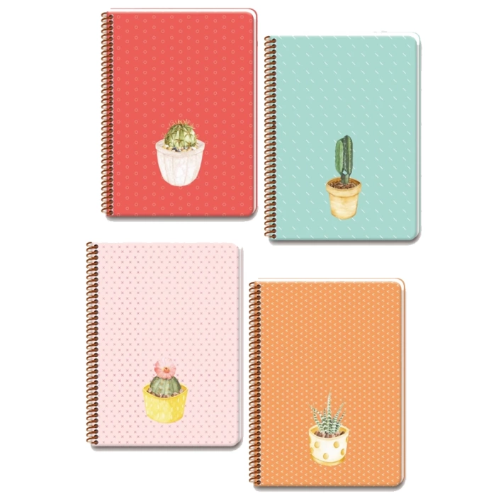 Keskin Color Spriralli S Kap Saguaro Defter 20x28 100 YP Kareli