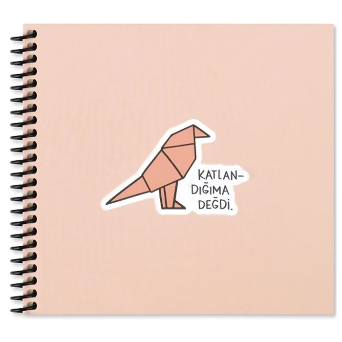 Keskin Color Sticker Defter Hisli Şeyler 16x15 50 Yp. Çizgili Stickerli Defter Katlandığıma Değdi