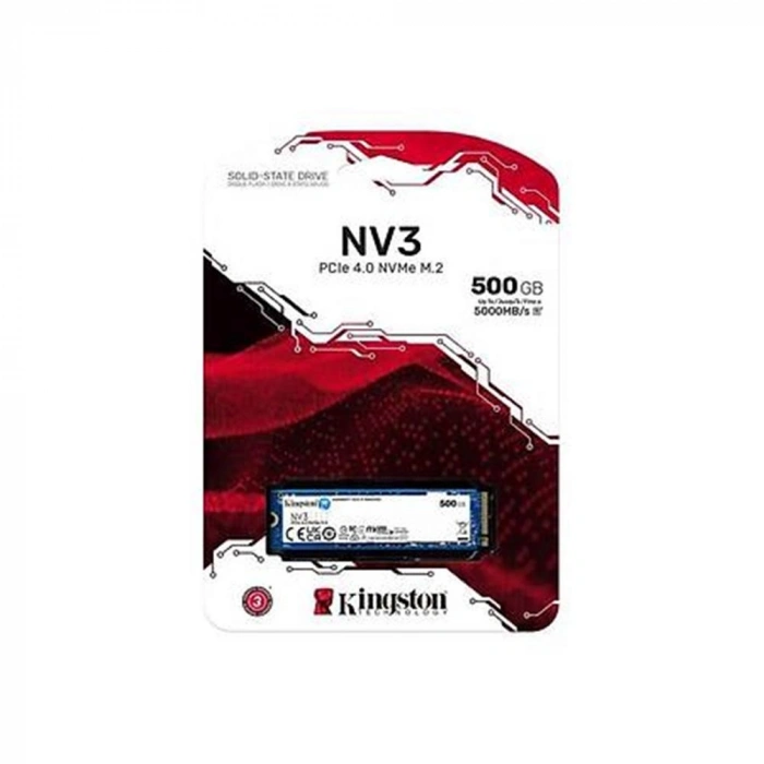 Kingston 500gb Nv3 Pcıe 4.0 Nvme M.2 2280 Ssd Disk Snv3s-500g Ssd Disk