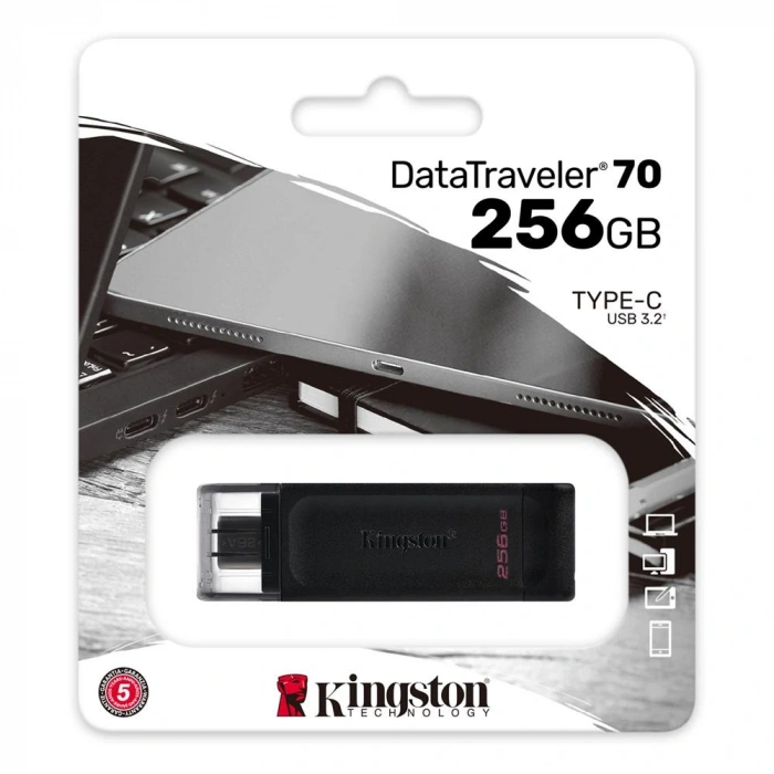 Kingston Dt70 256gb Usb-c 3.2 Gen 1 Type-c Flash Bellek