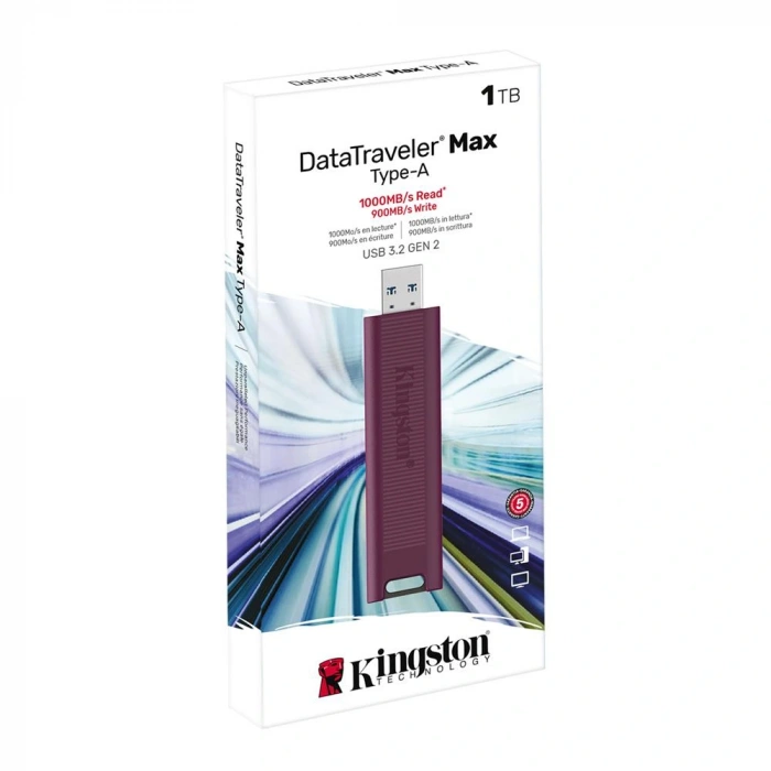 Kingston Dtmaxa-1tb 1tb Datatraveler Max Type-a 1000r-900w Usb 3.2 Gen 2 Flash Bellek