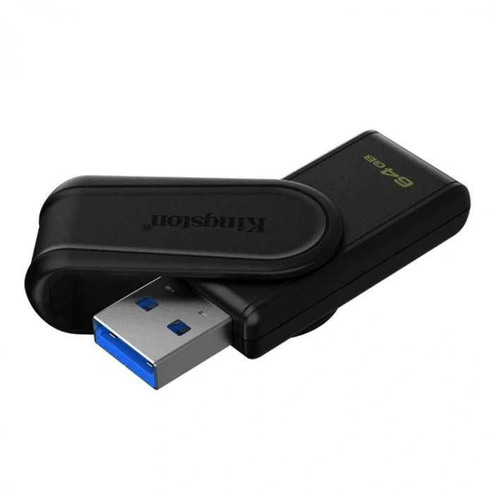 Kingston Dtxs-64gb 64gb Portable Usb 3.2 Gen1 Datatraveler Exodias (black-black) Flash Bellek