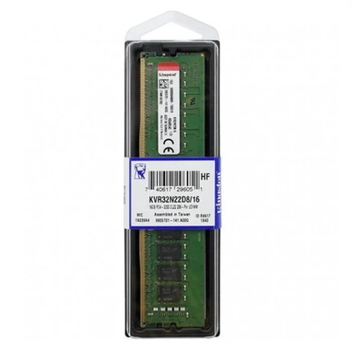 KINGSTON KVR32N22D8/16, 16Gb, 3200Mhz, DDR4, CL22, Desktop RAM