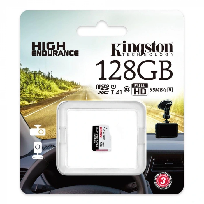 Kingston Sdce-128gb 128gb Microsdxc Endurance 95r-45w C10 A1 Uhs-ı Card Only Hafıza Kartı