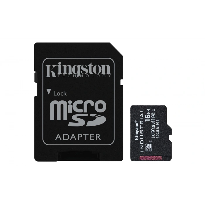Kingston Sdcıt2-16gb 16gb Microsdhc Industrial C10 A1 Pslc Card + Sd Adapter Hafıza Kartı