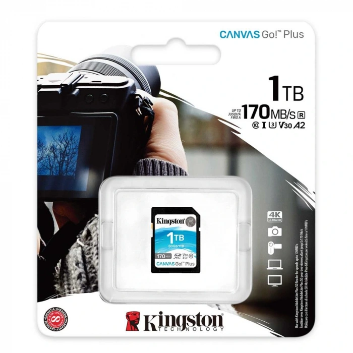 Kingston Sdg3-1tb 1tb Sdxc Canvas Go Plus 170r C10 Uhs-ı U3 V30 Hafıza Kartı