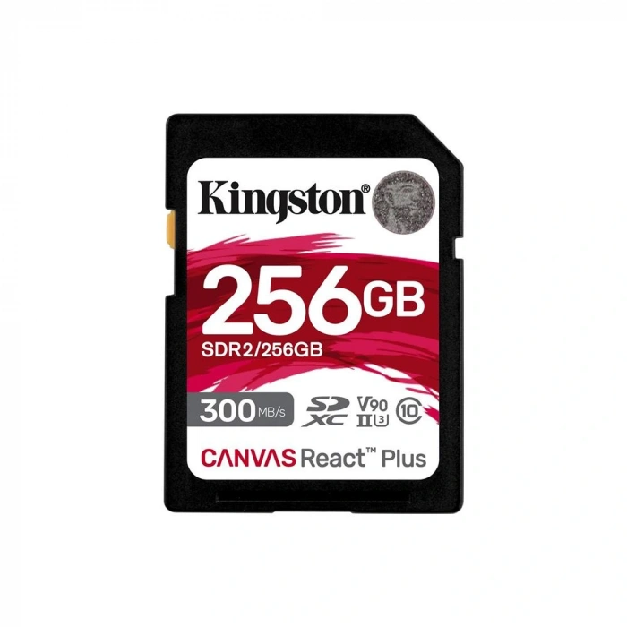 Kingston Sdr2-256gb Canvas React Plus Sdxc Uhs-ıı 300r-260w U3 V90 For Full Hd-4k-8k Hafıza Kartı