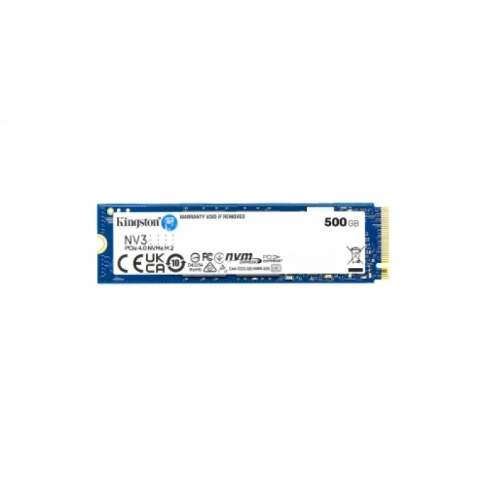 KINGSTON SNV3S/500G, NV3, 500GB, 5000/3000, Gen4, NVME PCIe M.2 2280, SSD