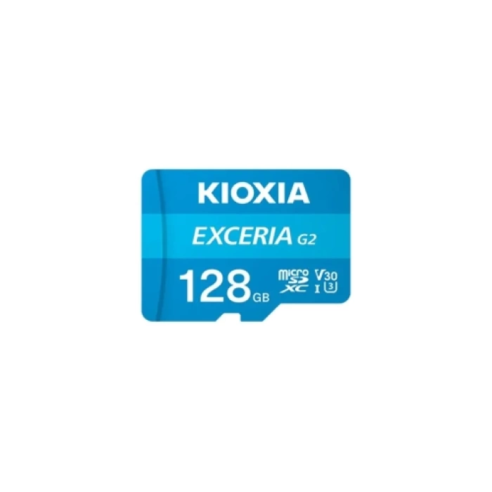 KIOXIA 128GB ExceriaG2, LMEX1L128GG2, U1 V30 4K, CL10, 100Mb/s, MicroSD Kart Bellek (SD Adaptörlü)