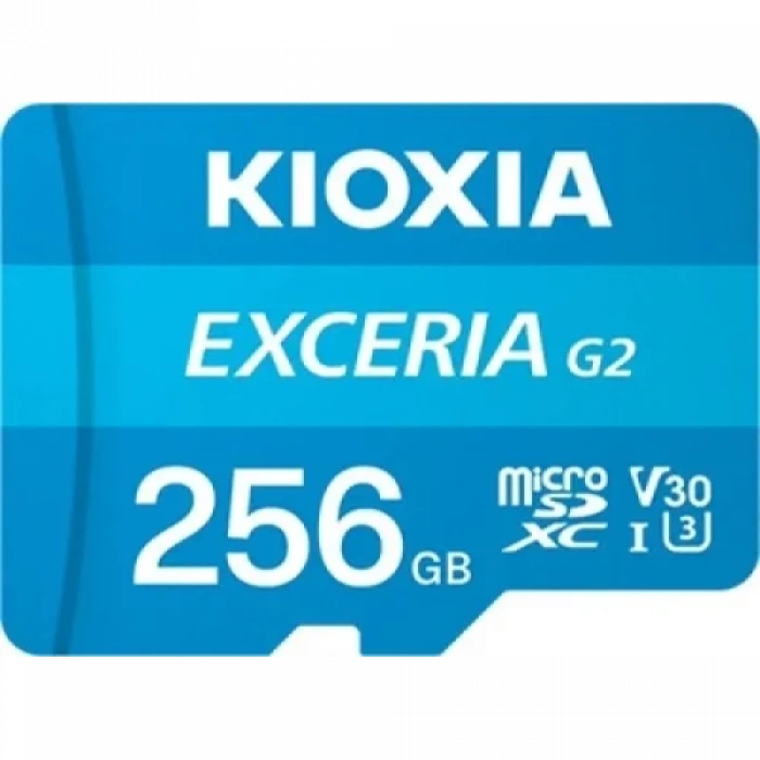 KIOXIA 256GB ExceriaG2, LMEX1L256GG2, U1 V30 4K,  CL10, 100Mb/s, MicroSD Kart Bellek (SD Adaptörlü)