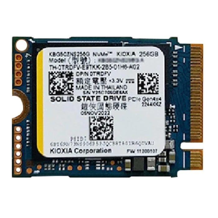 KIOXIA BiCS FLASH, KBG50ZNS256G, 256GB, 3400/1900, Gen4, NVME PCIe M.2 2230, SSD (Bulk)
