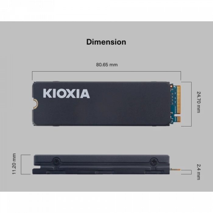 KIOXIA EXCERIA HEATSINK G4, LSC11K4T09G8, 4TB, 6200/4900, Gen4, NVME PCIe M.2 2280, SSD,(Soğutuculu)