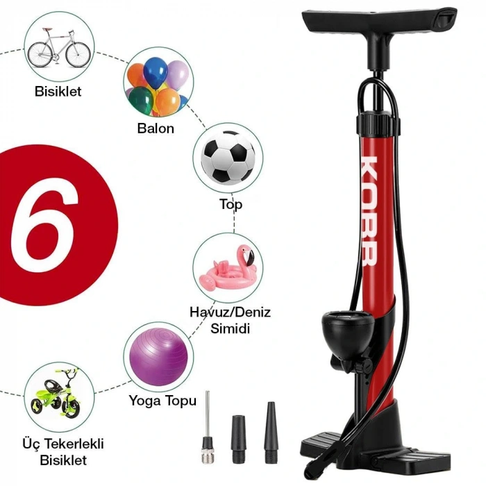 Kobb Kb3848 87 Psı Analog Basınç Göstergeli Taşınabilir El Pompası