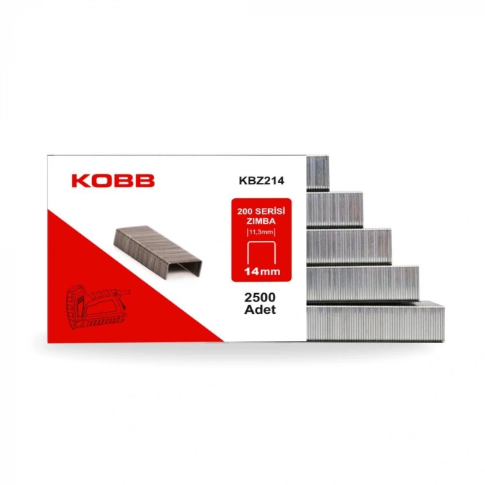 Kobb Kbz214 14mm 2500 Adet 200 Serisi Ağır Hizmet Tipi Zımba Teli