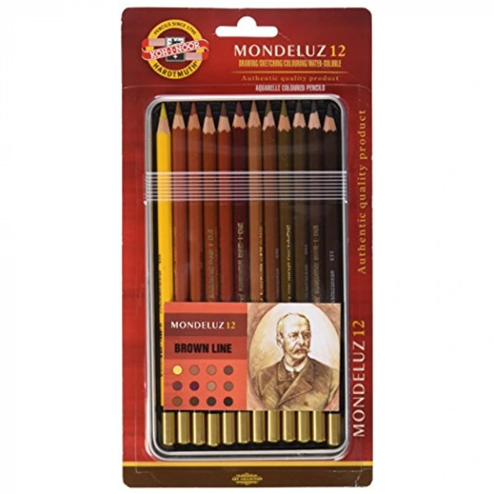 Koh-ı Noor Set Aquarel Pencils Kahverenk Line 3722 12