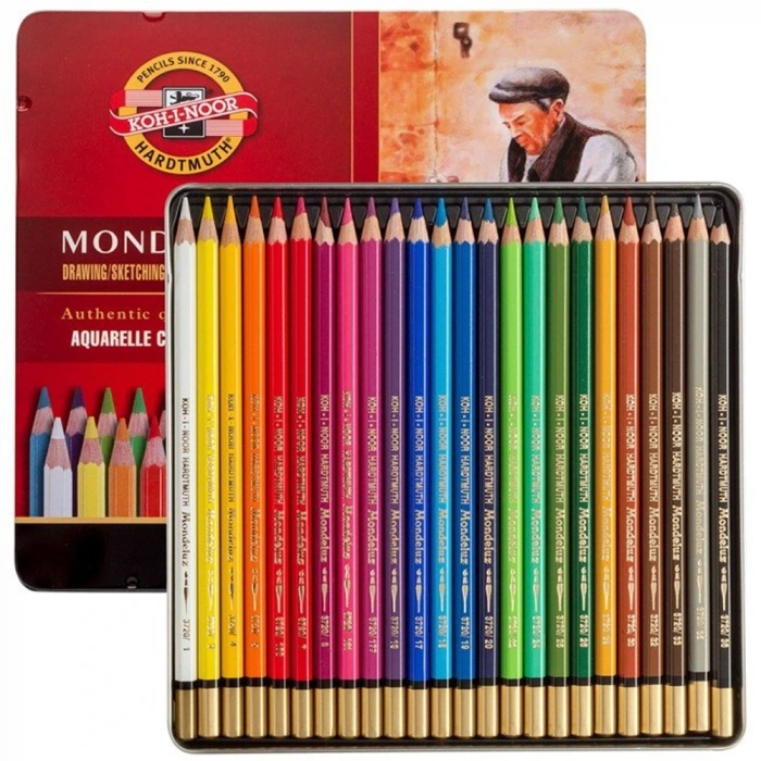 Koh-ı Noor Set Of Aquarell Coloured Pencils 3724 24