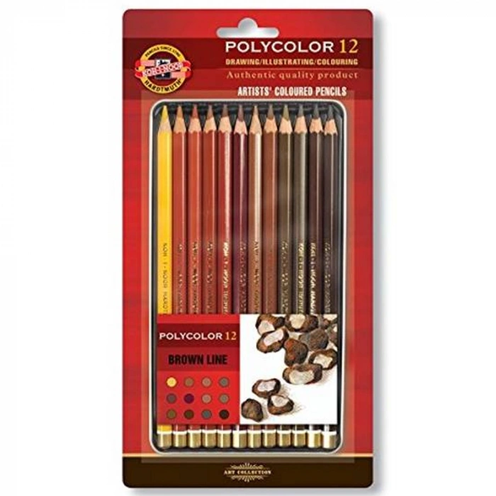 Koh-ı Noor Set Of Artist´s Coloured Pencils Kahverenk Lin