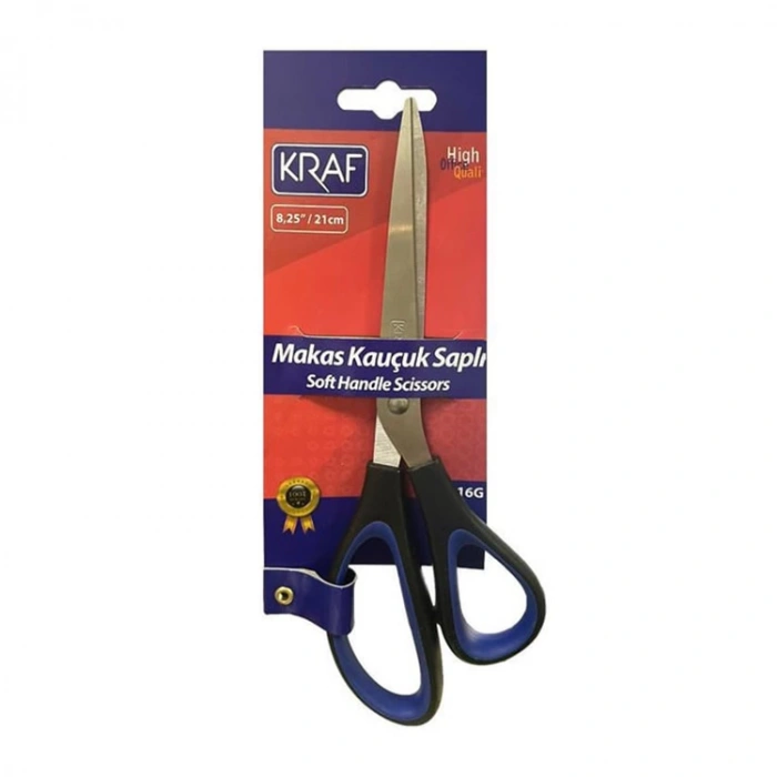 Kraf 716G Kauçuk Saplı 21 cm Makas