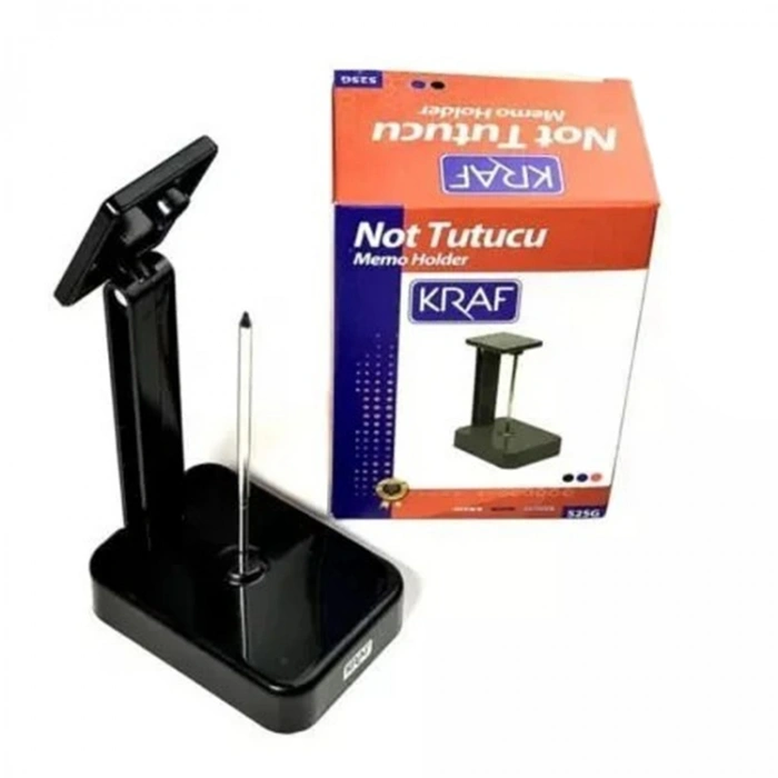 Kraf Plastik İğeli Not Tutucu Siyah 535G