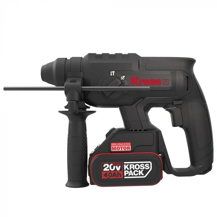 Kress Ku390.4 20volt 4.0ah. 2.0j Li-ion Çift Akülü Şarjlı Kömürsüz Profesyonel Sds-plus Pnömatik Kırıcı/delici