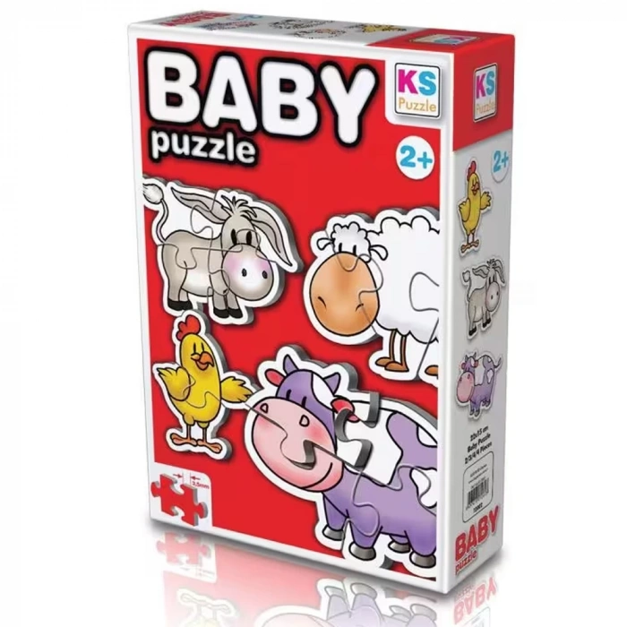 Ks Games Çiftlik Hayvanları/farm Animals 4in1 Puzzle 2/3/4/4