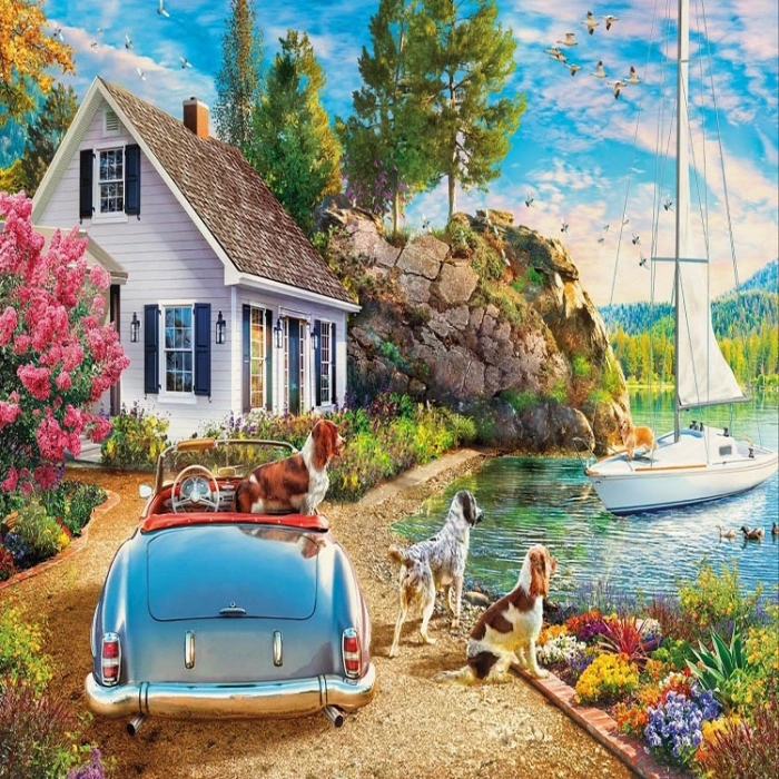Ks Games Puzzle 2000 Parça Dog On The Boat 22537
