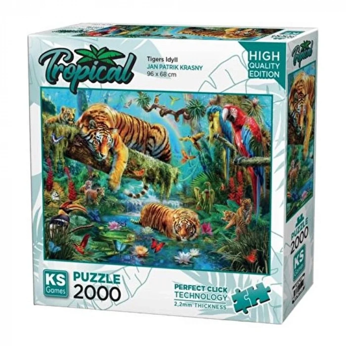 Ks Games Puzzle 2000 Parça Tigers Idyll 22512