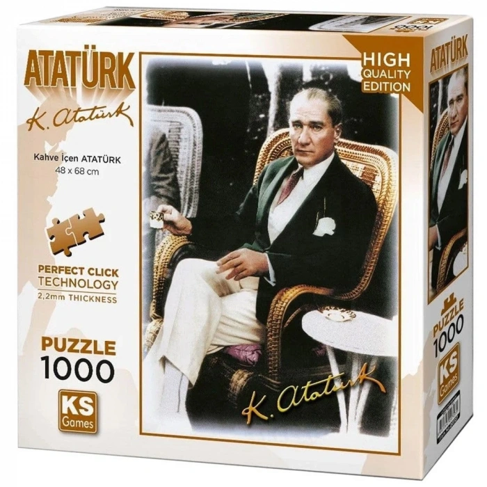Ks Games Puzzle 500 Parça Yetişkin Kahve İçen Atatürk(11205)