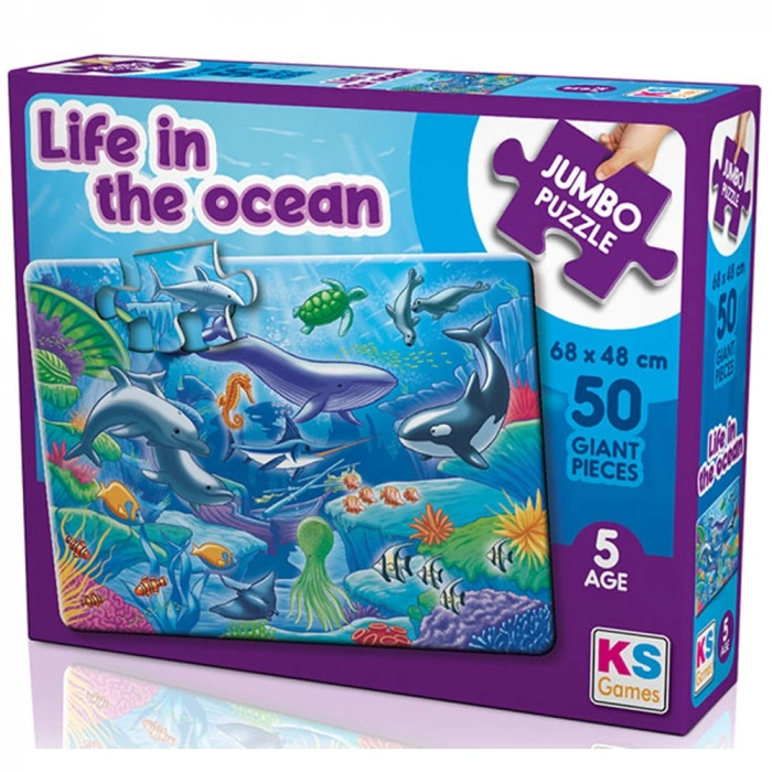 Ks Games Puzzle Life In The Ocean 50 Baby Puzzle Jumbo Puzzle Jp31013