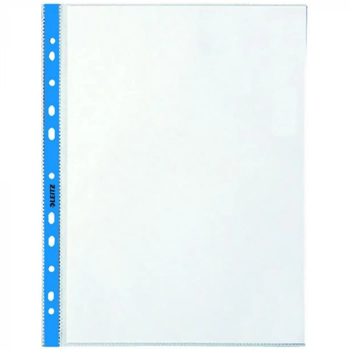 Leitz Poşet Dosya Kristal Mavi Kenarlı A4 100 Lü L-4700