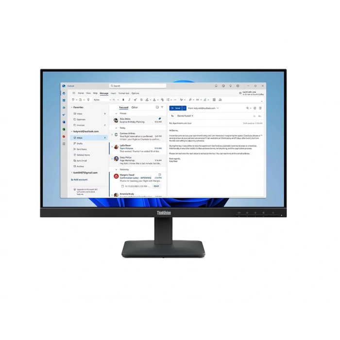 Lenovo 23.8 Thinkvision 64b5kat1tk S24-4e 100hz 4ms Full Hd Ips Hdmı+vga Monitör