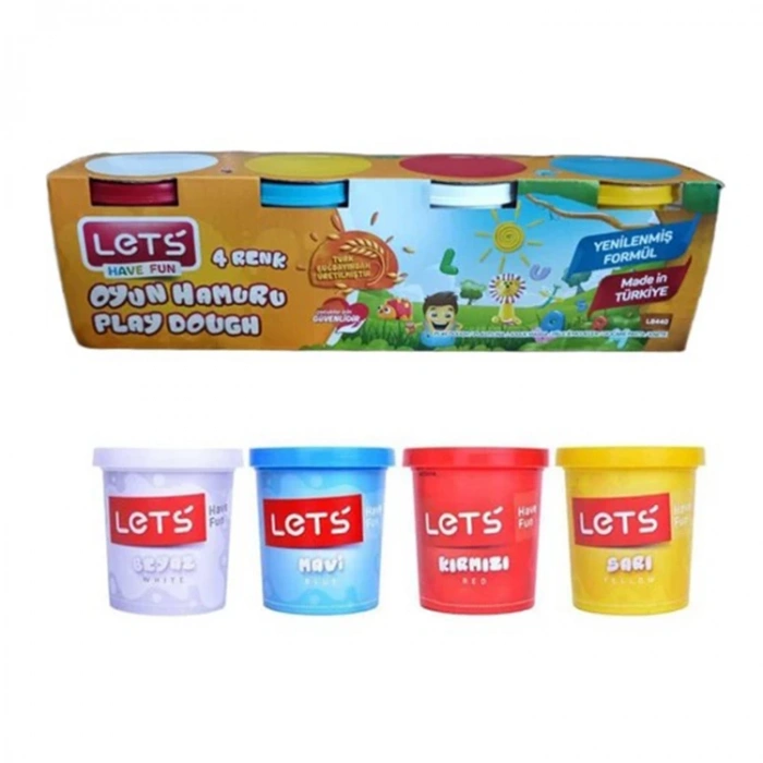Lets Oyun Hamuru 4 Renk 600 gr L-8340