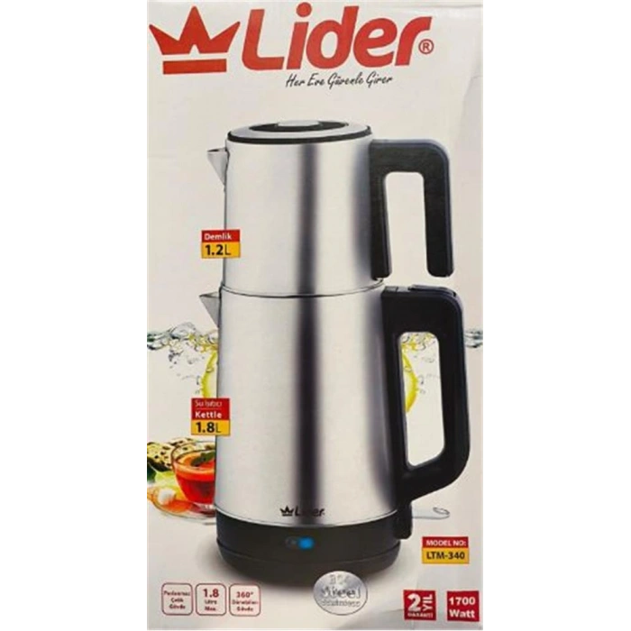 Lider Ltm-340 İkisi Bir Arada Elektrikli Çaycı Ve Kettle