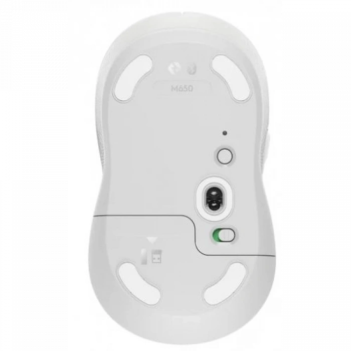 LOGITECH 910-006255, M650 Signature, Beyaz, Sağ El, USB Nano 2,4G Kablosuz, 4000dpi, Optik, 5 Tuşlu, 24ay Pil Ömrü, Sessiz Mouse