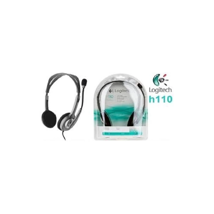 LOGITECH H110, 981-000271, 3,5mm Jac, Çağrı Merkezi, Ofis, Toplantı, Konuşmacı Tipi, Microfonlu Kulaklık