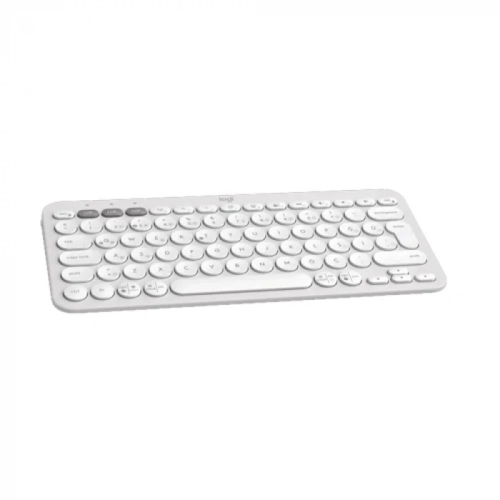 LOGITECH K380S, Pebble Keys 2,  Beyaz, 920-011860, Bluetooth, Türkçe, Q, Multimedya, Mini Klavye