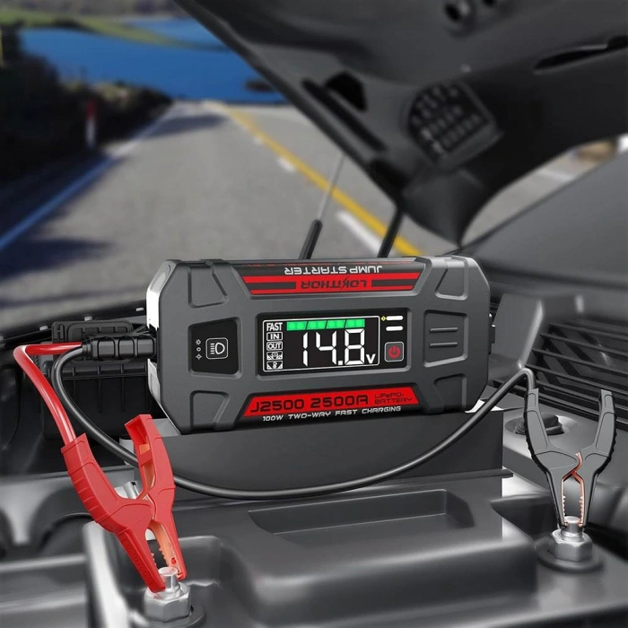 Lokithor J2500 12v 2500amp Lifepo4 Akıllı Akü Takviye + Powerbank + Led Lamba