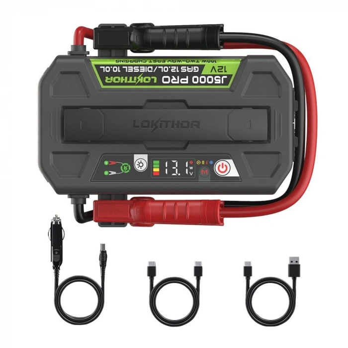 Lokithor J5000pro 12v 5000amp Lifepo4 Akıllı Akü Takviye + Powerbank + Led Lamba