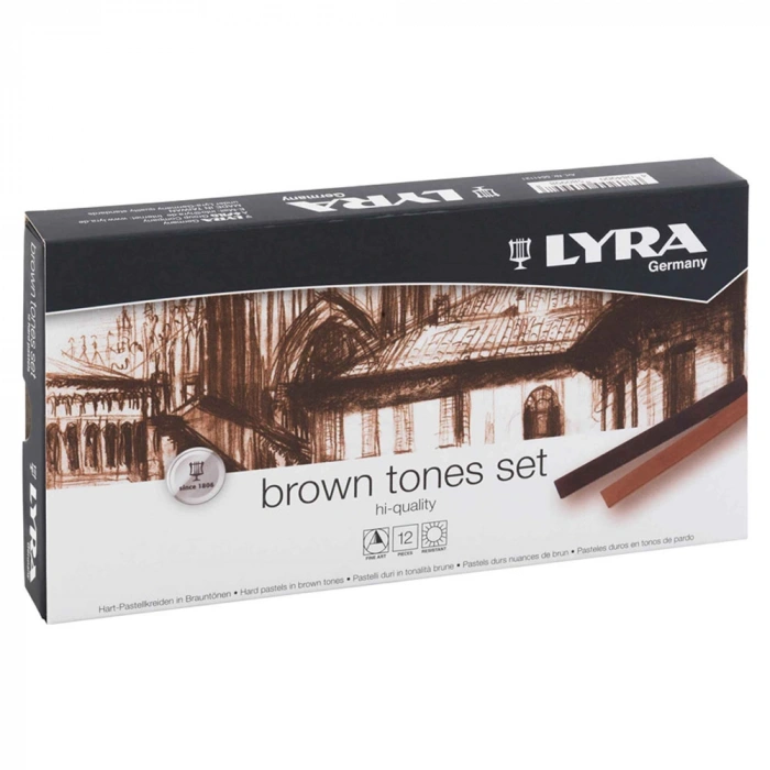 Lyra Toz Pastel Polycrayons 12 Li Kahverengi Tonlar 5641121