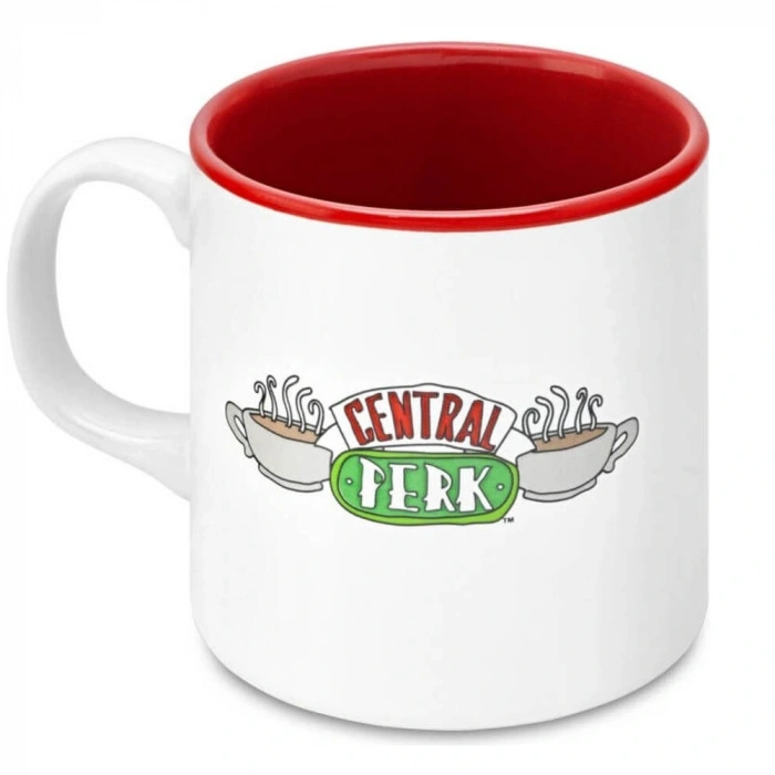 Mabbels Kupa Friends Central Perk Koltuk Dış Beyaz İç Kırmızı