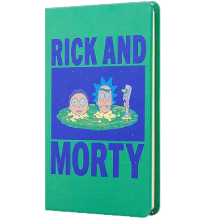 Mabbels Sert Kapak Lastikli Mini Defter Rick And Morty Yeşil 80 YP 9x14 DFT-388371