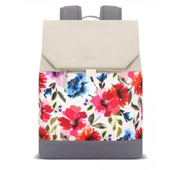 Mack Mce-1306 14.1  Zen Eco Günlük Sırt Çantası Bej Çiçekli